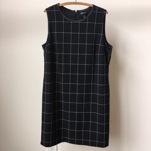 Ralph Lauren Black Window Pane Sheath Dress